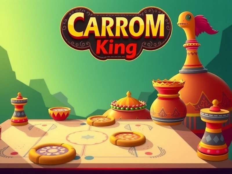 Turbo Carrom King - Official Banner Turbo Carrom King game banner with Indian festival themes and gameplay