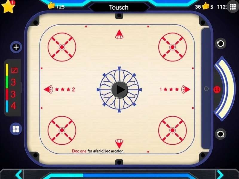 Turbo Carrom King - Game Controls Turbo Carrom King gameplay showing touch controls and power meter